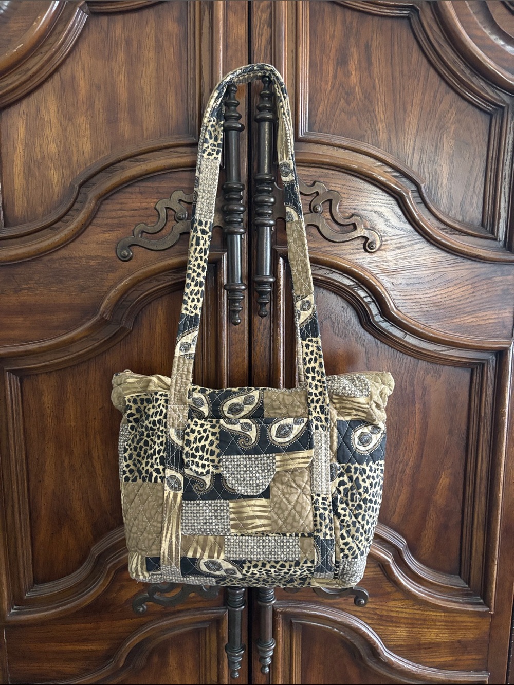 Tanya Lee Quilted leopard print shoulder bag